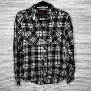 Supreme plaid shirt button down long sleeve AMC‎ co small blue beige casual